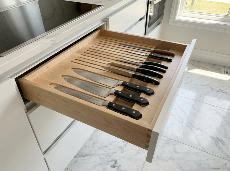 In-Drawer Knife Organizer